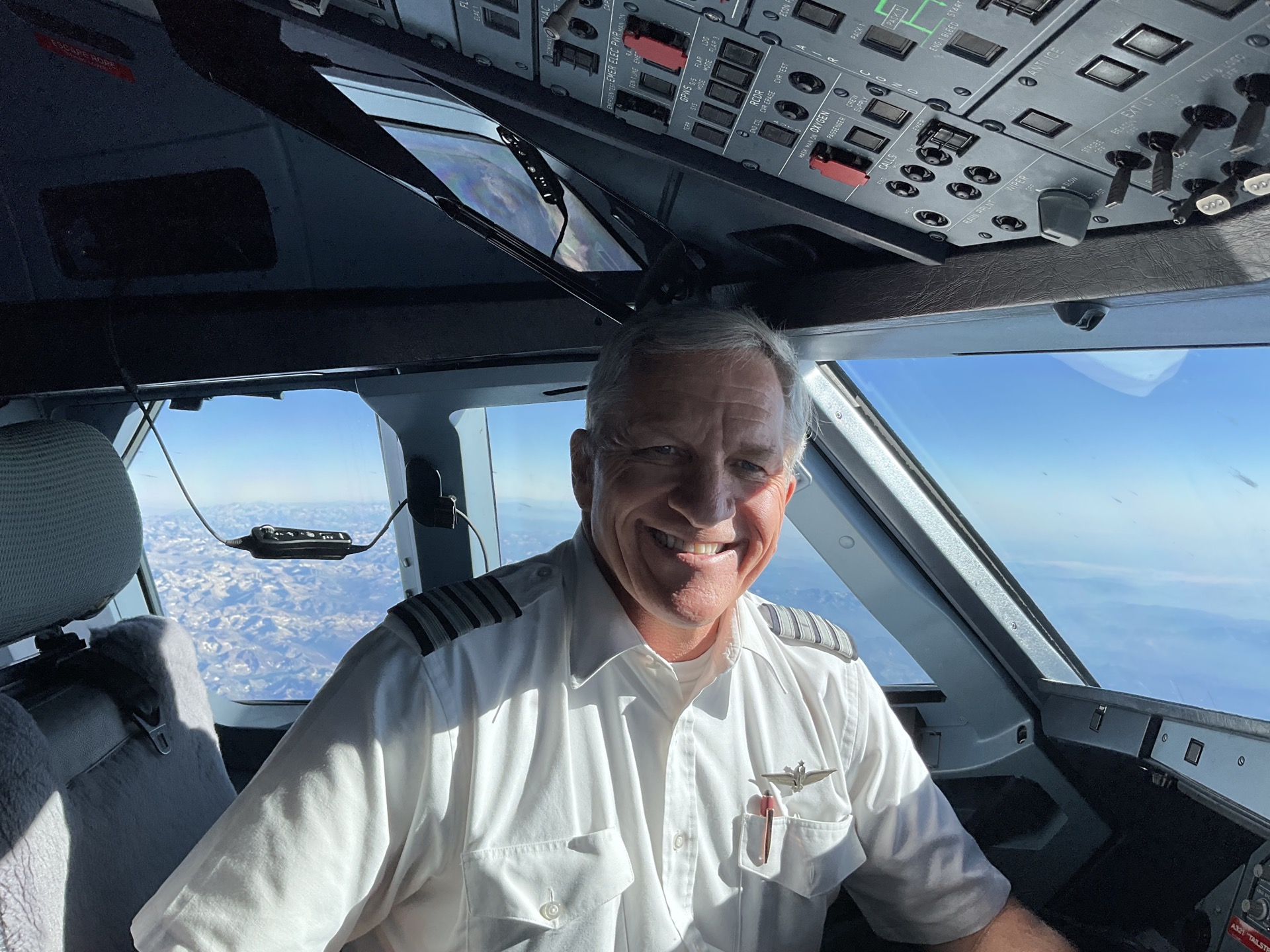 View from a Citation cockpit during flight