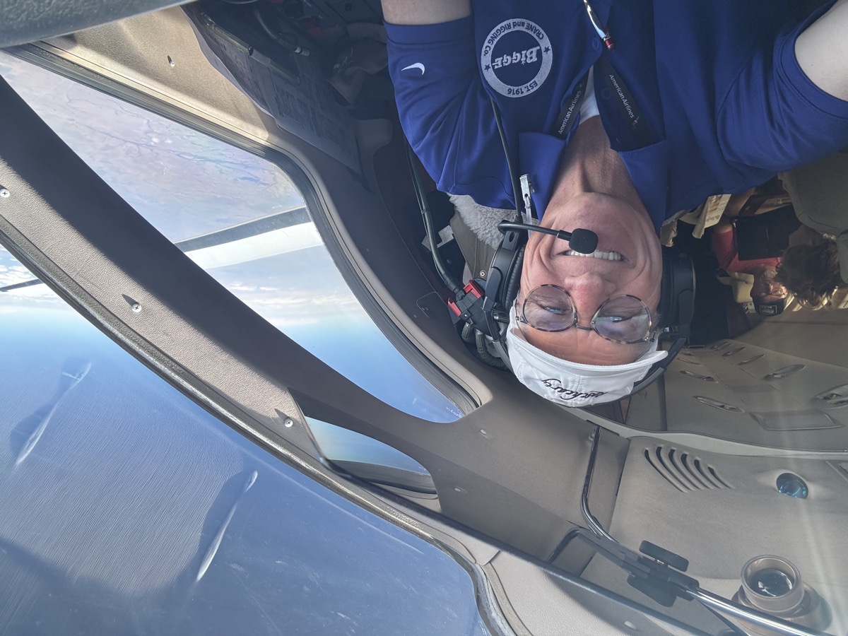 Kent Krizman in Citation cockpit during SOE mentoring session